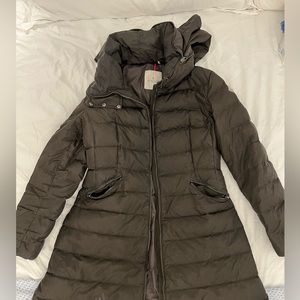 Dark Green Long Moncler Puffer Jacket- Size 5